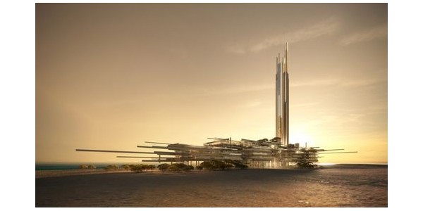 沙特公布超未來主義摩天塔設計方案