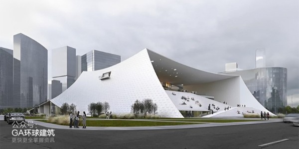 大舍事務(wù)所在建項(xiàng)目：溫州美術(shù)館，遠(yuǎn)看像“天幕”，近看似“景框”