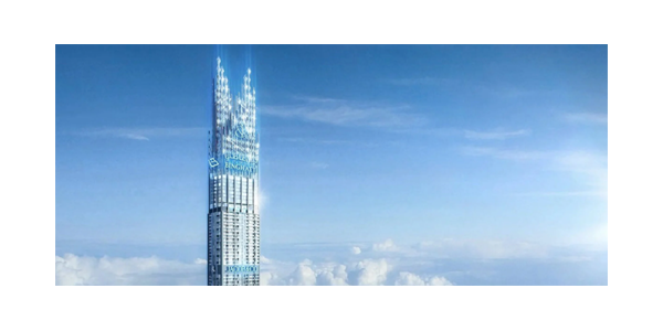 迪拜這座世界最高的住宅樓，竟然有鉆石尖頂加冕！